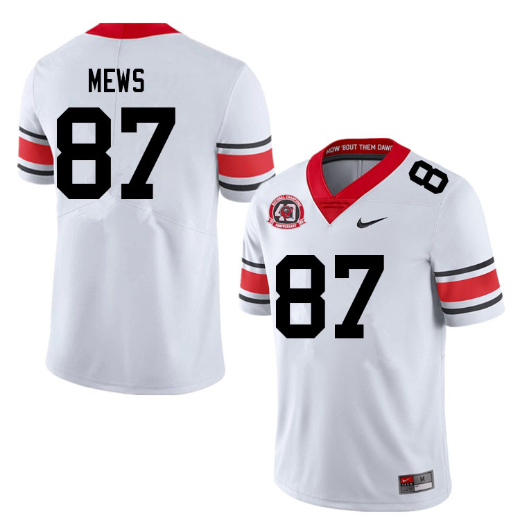 Georgia Bulldogs #87 Mekhi Mews College Football Jerseys Sale-40th Anniversary